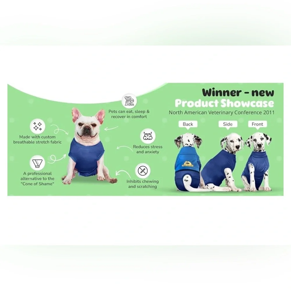 Surgisnuggly The Wonder Suit for dogs cats pets blue size XL-long 60-80 pounds